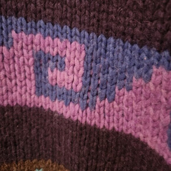 Backcountry 100%‎ Wool Sweater Colorful Pattern Handmade In Ecuador large/xl - Picture 5 of 7